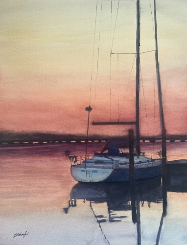 Sunset-Sailboat